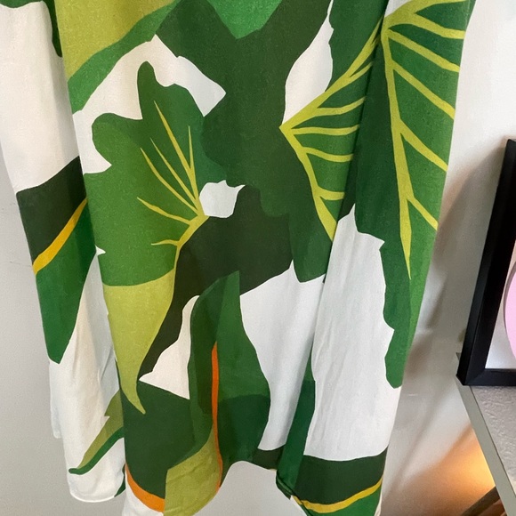 Farm Rio Tropical Print Midi Dress with Tie Shoulder Vacation Resort Bold - Picture 2 of 16